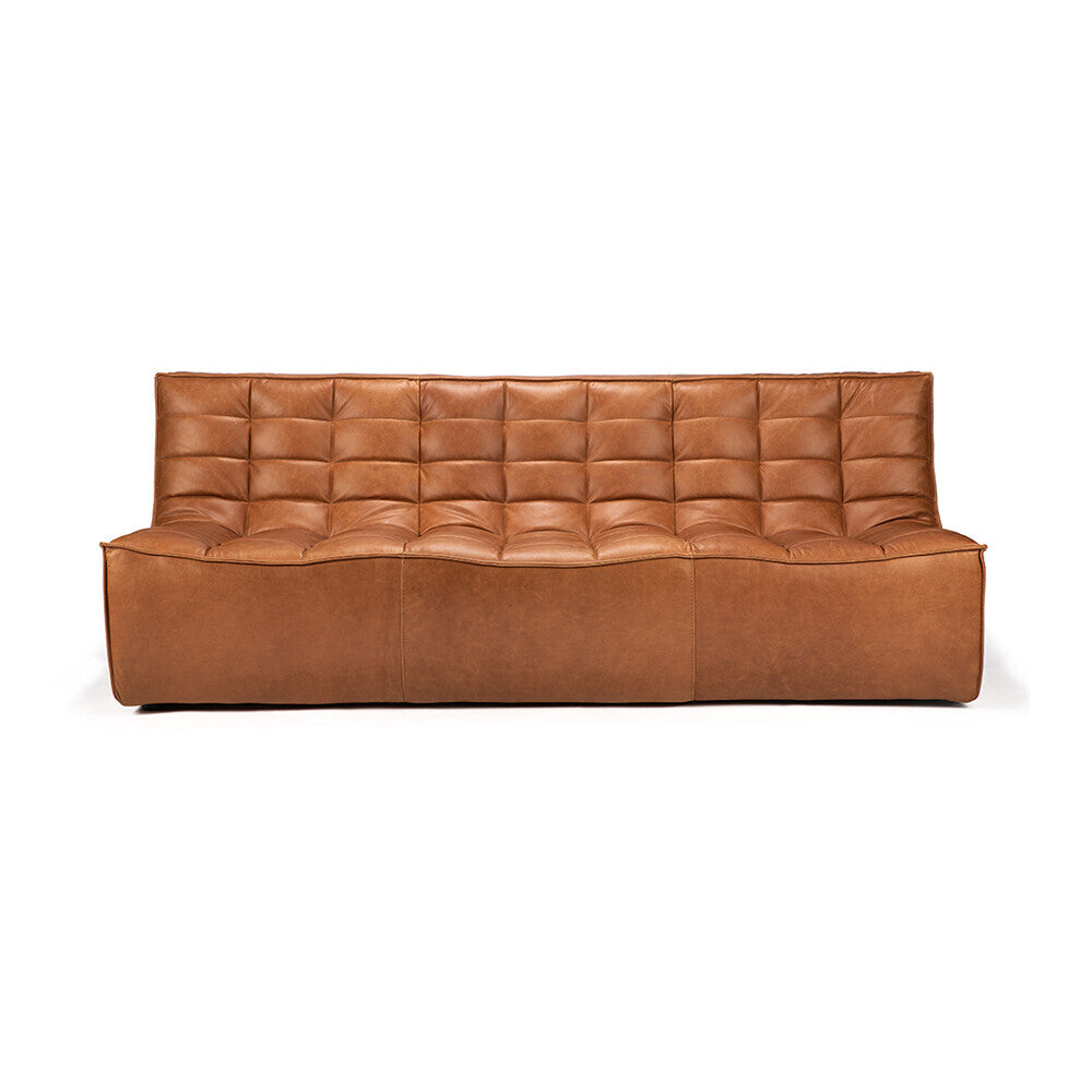 N701 sofa - 3 seater - old saddle by Jacques Deneef