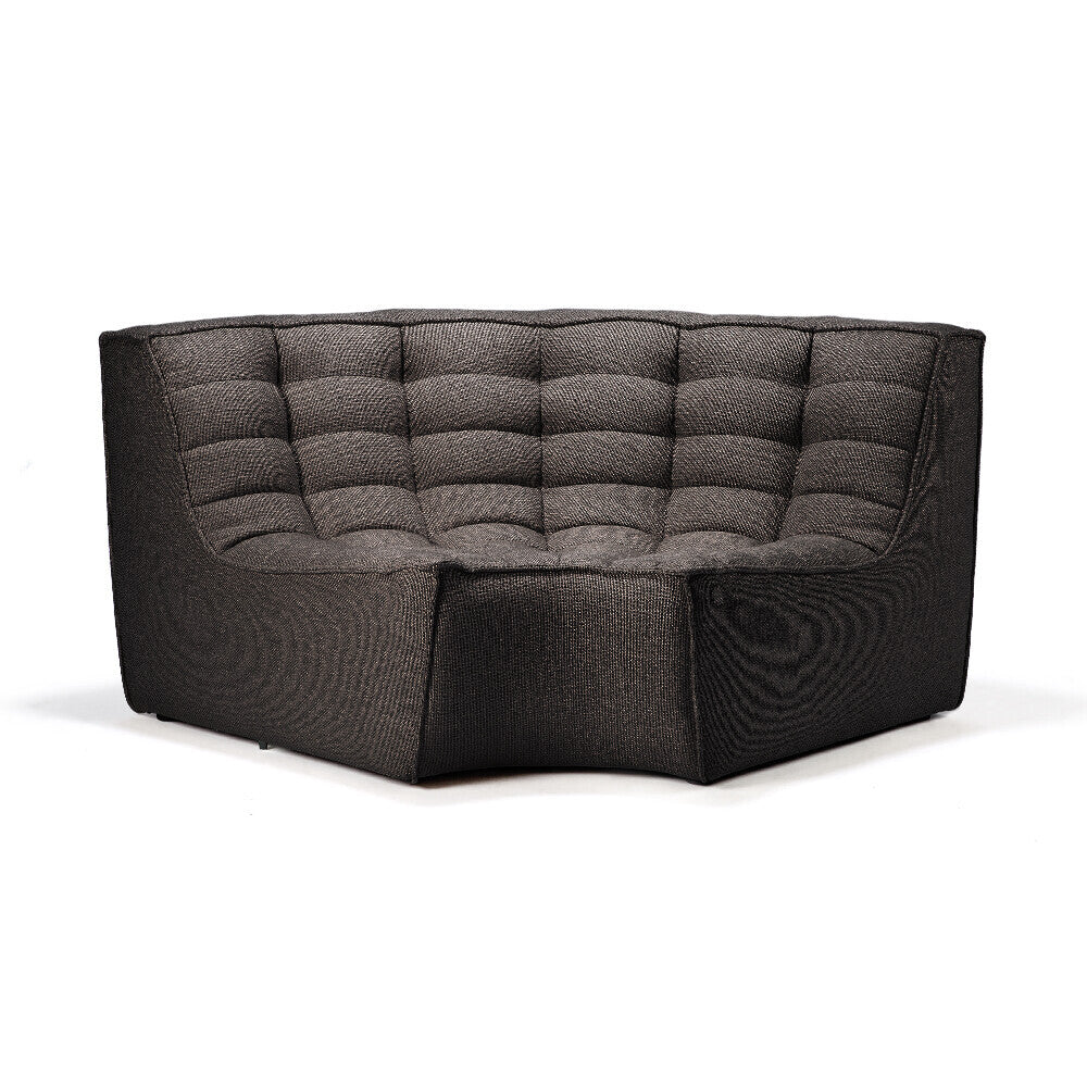 N701 sofa - round corner - dark grey by Jacques Deneef