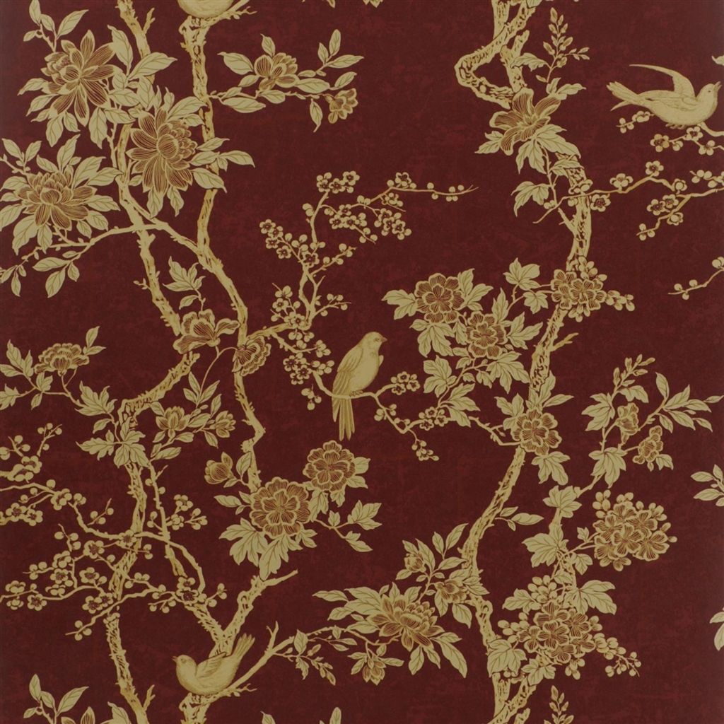 Marlowe Floral - Garnet Wallpaper