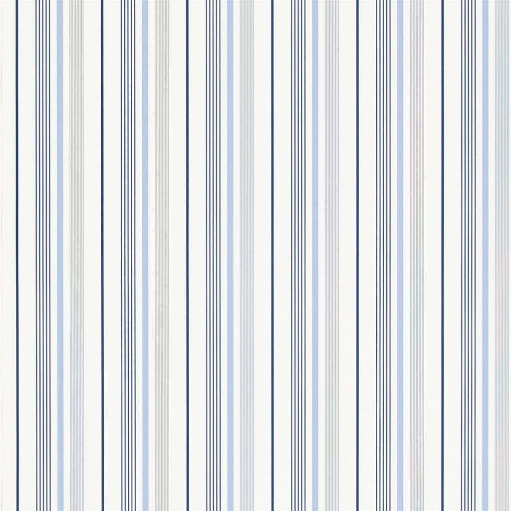Gable Stripe - French Blue Wallpaper