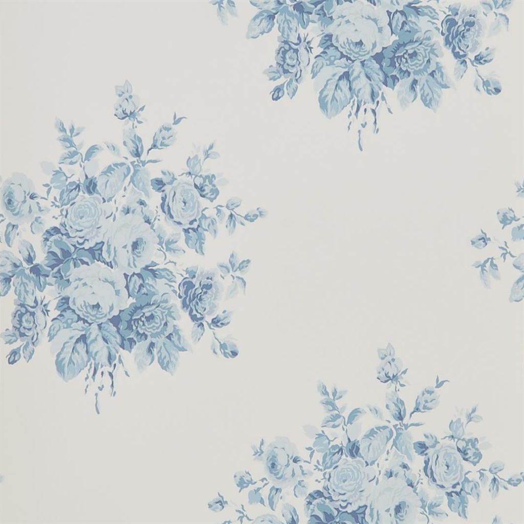 Wainscott Floral - Porcelain Wallpaper