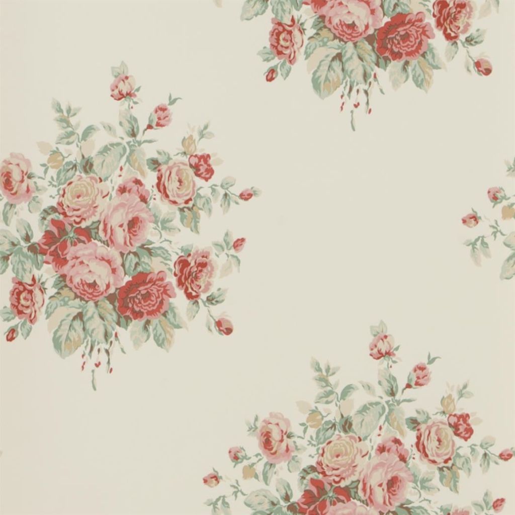 Wainscott Floral - Cream Wallpaper
