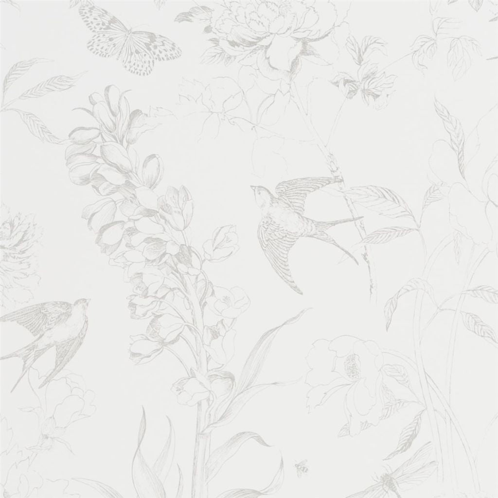 Sibylla - Silver Wallpaper