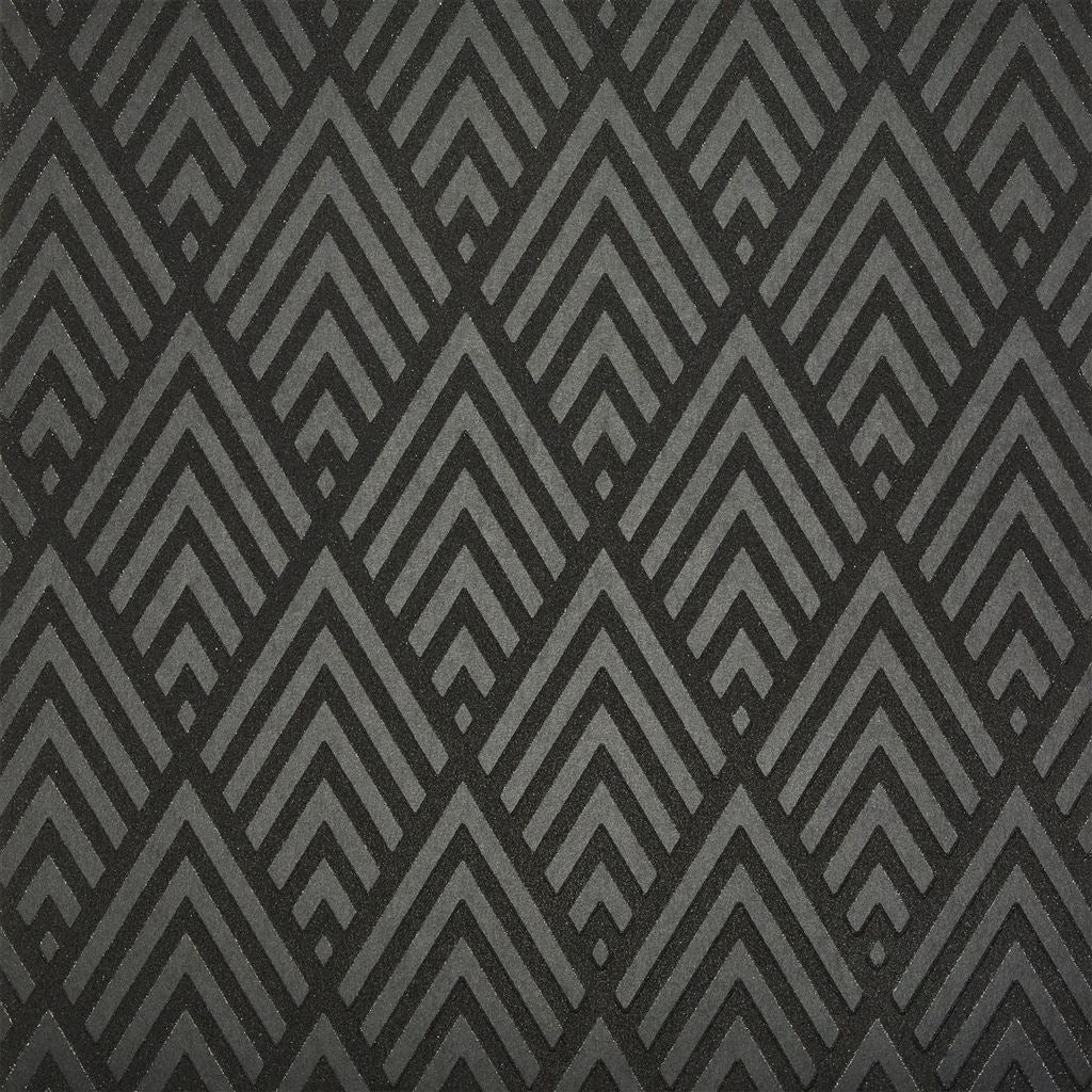 Jazz Age Geometric Charcoal Wallpaper