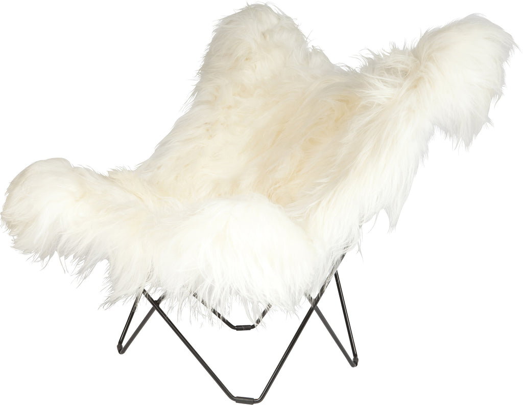 Iceland Mariposa Wild White Chair with Black Frame