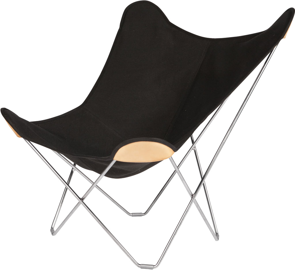Canvas Mariposa Black Chair Chair by Cuero - Feliz