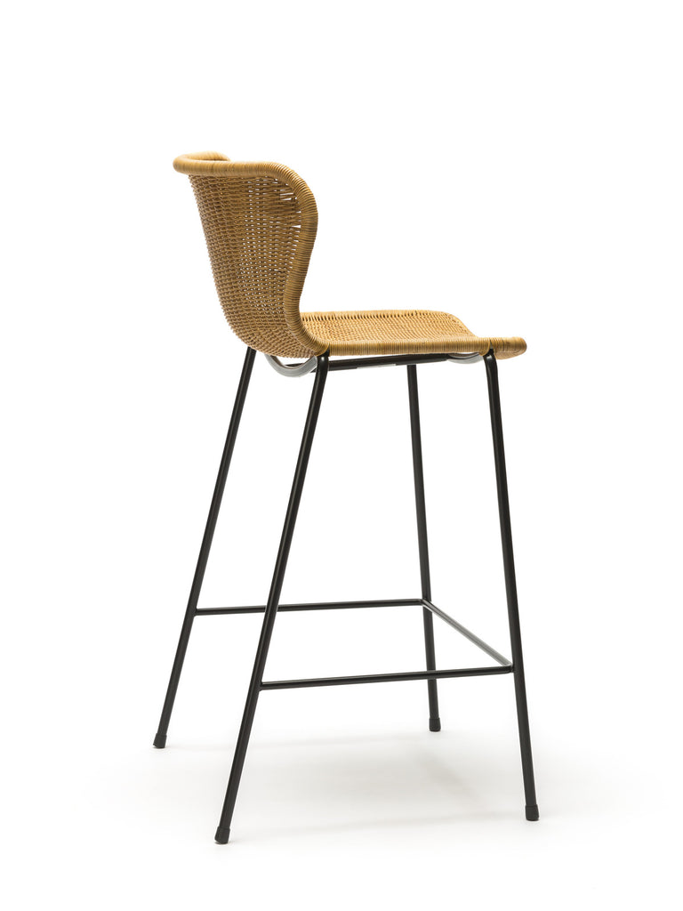 C603 stool indoor (rattan pulut) back angle