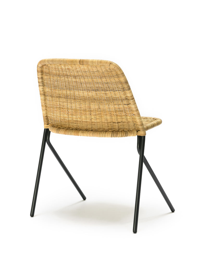 Kakۂ chair (natural rattan slimit) back angle