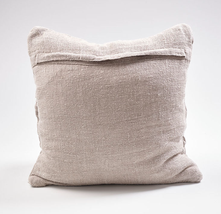 Crosier Handwoven Linen Cushion - Natural