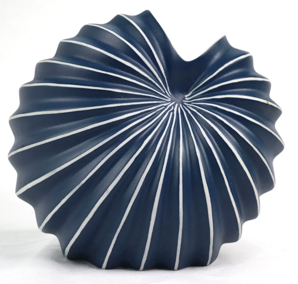 Spiral Vase Indigo Blue