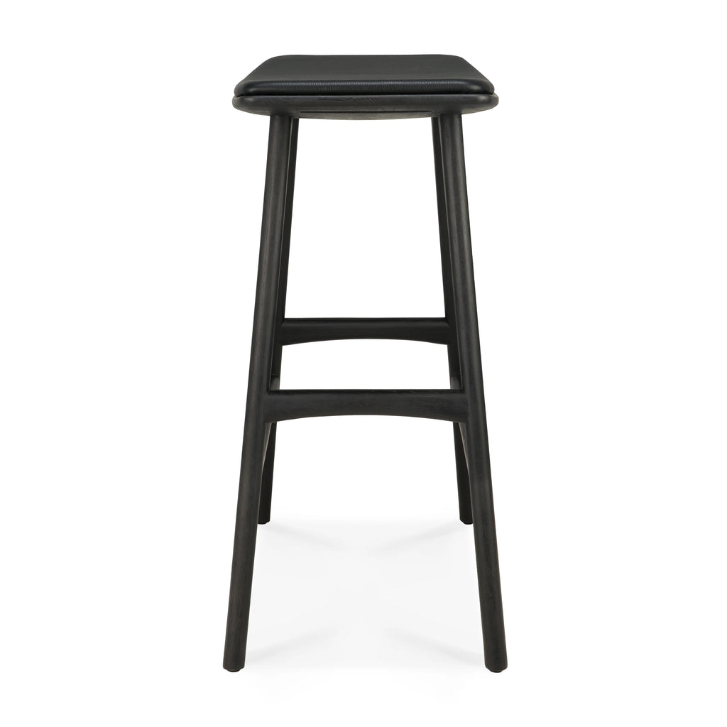 Copy of Ethnicraft Oak Osso Counter Stool - Black - Black Leather