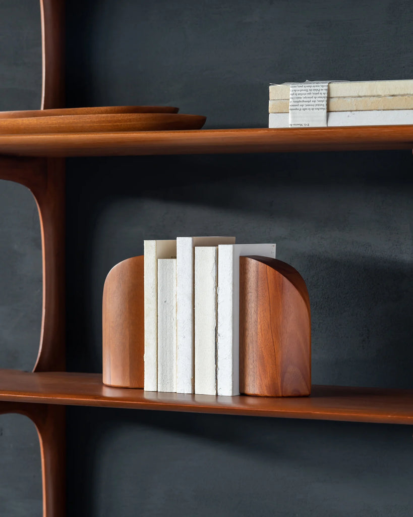 PI book ends Mahogany