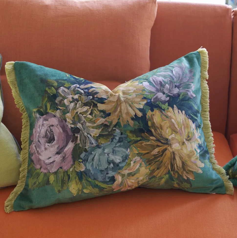 Fluers D Artistes Velours Cushion