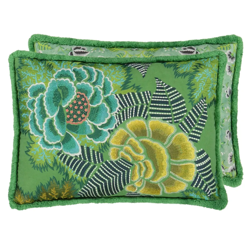 Rose De Damas Embroidered Cushion