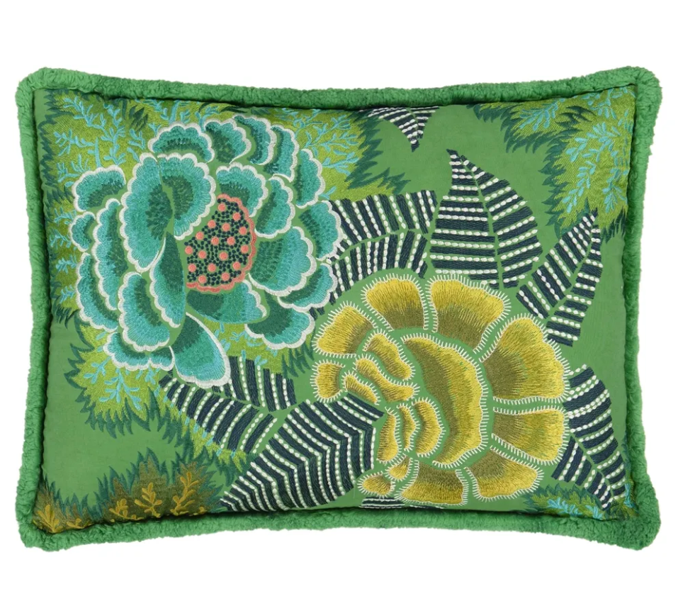 Rose De Damas Embroidered Cushion