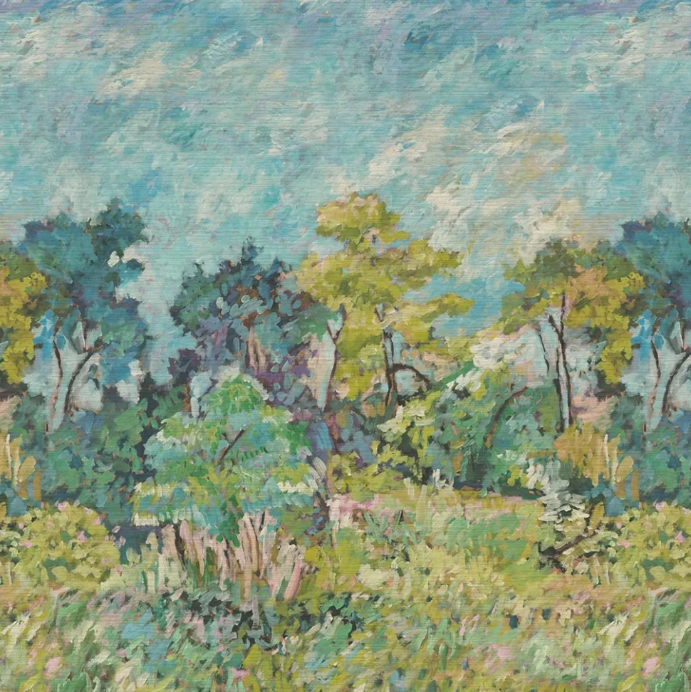 Foret Impressionniste Grasscloth