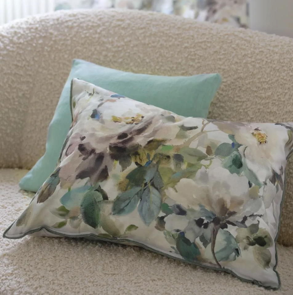 Thelmas Graden Celadon Cotton Cushion