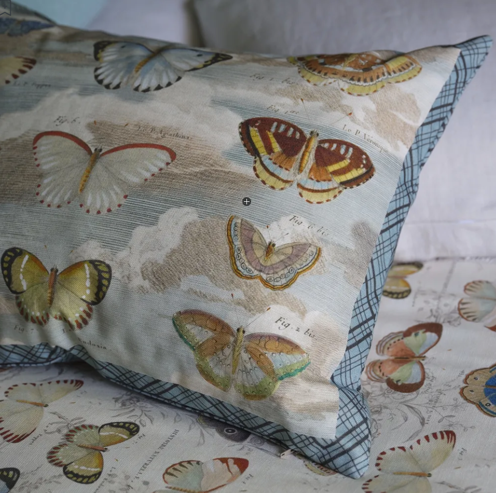 Butterfly Studies Parchment Cushion