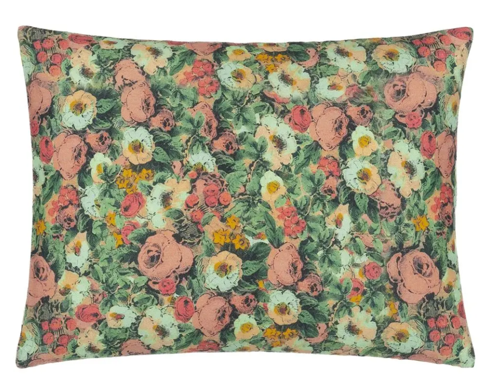 Toucan Floral Sepia Cushion