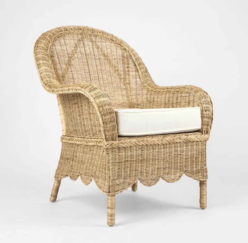Hampton Rattan Occasional Arm Chair