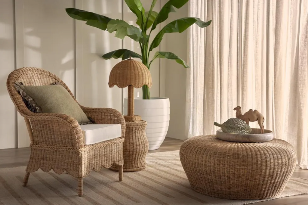 Hampton Rattan Occasional Arm Chair