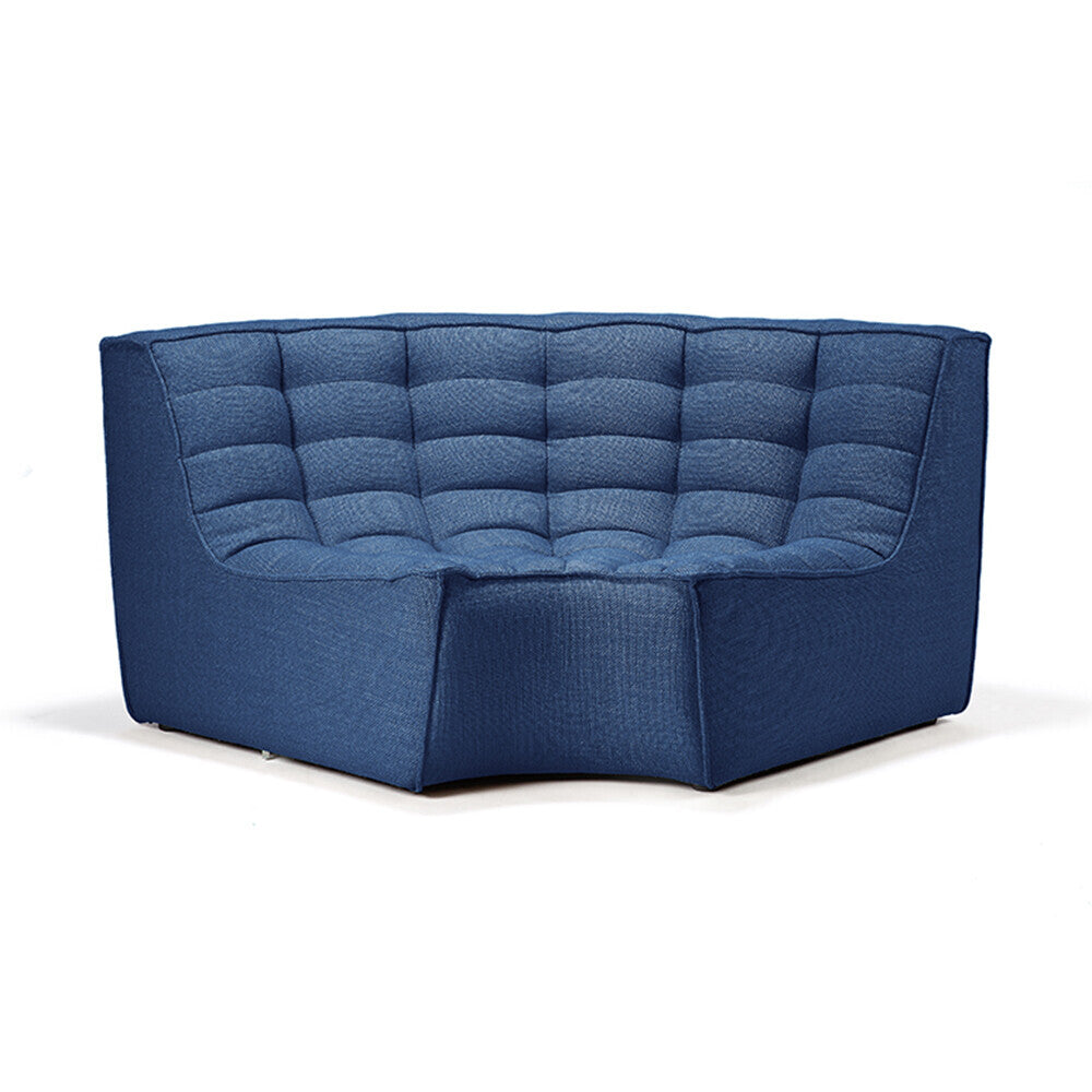N701 sofa - round corner - blue by Jacques Deneef