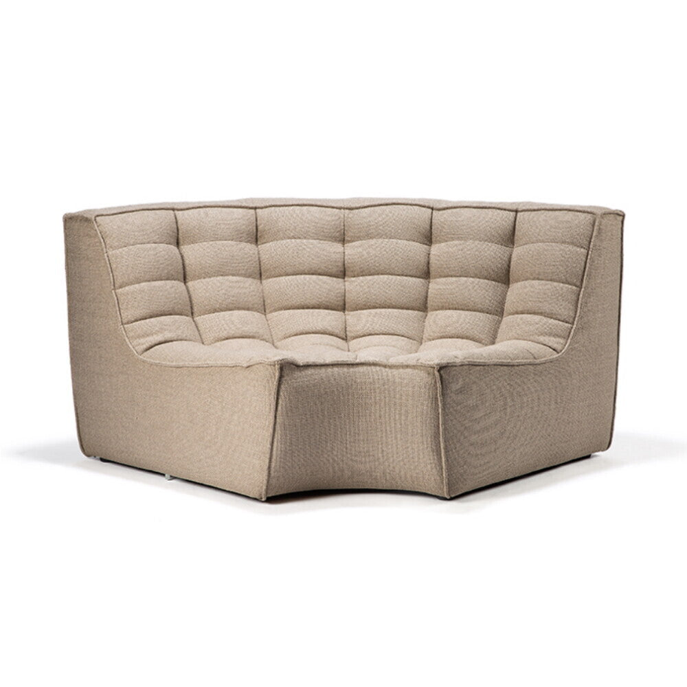 N701 sofa - round corner - beige by Jacques Deneef