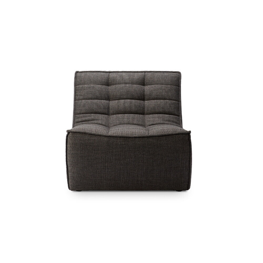 N701 sofa - 1 seater - dark grey by Jacques Deneef