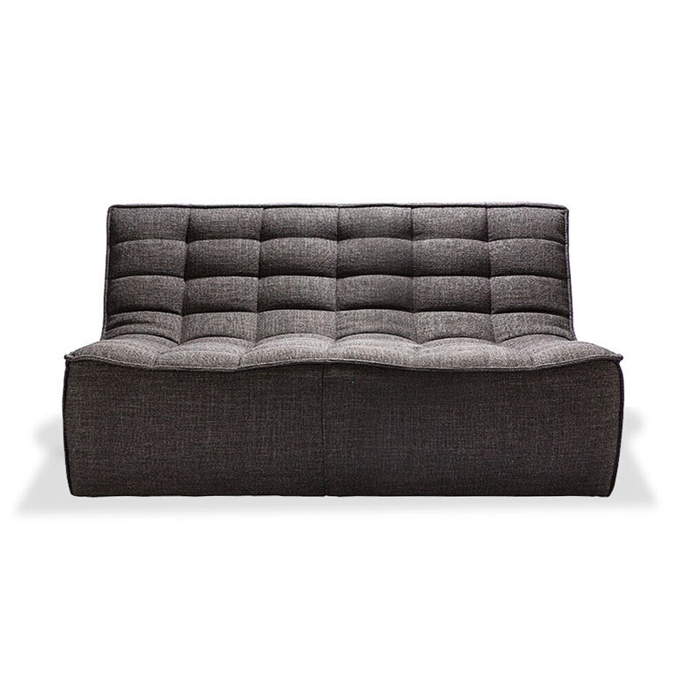 N701 sofa - 2 seater - dark grey by Jacques Deneef