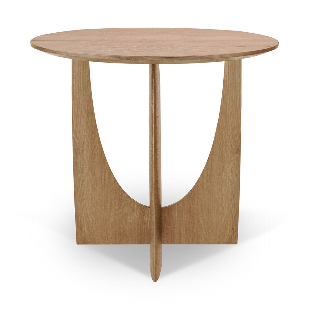 Oak Geometric side table by Alain van Havre