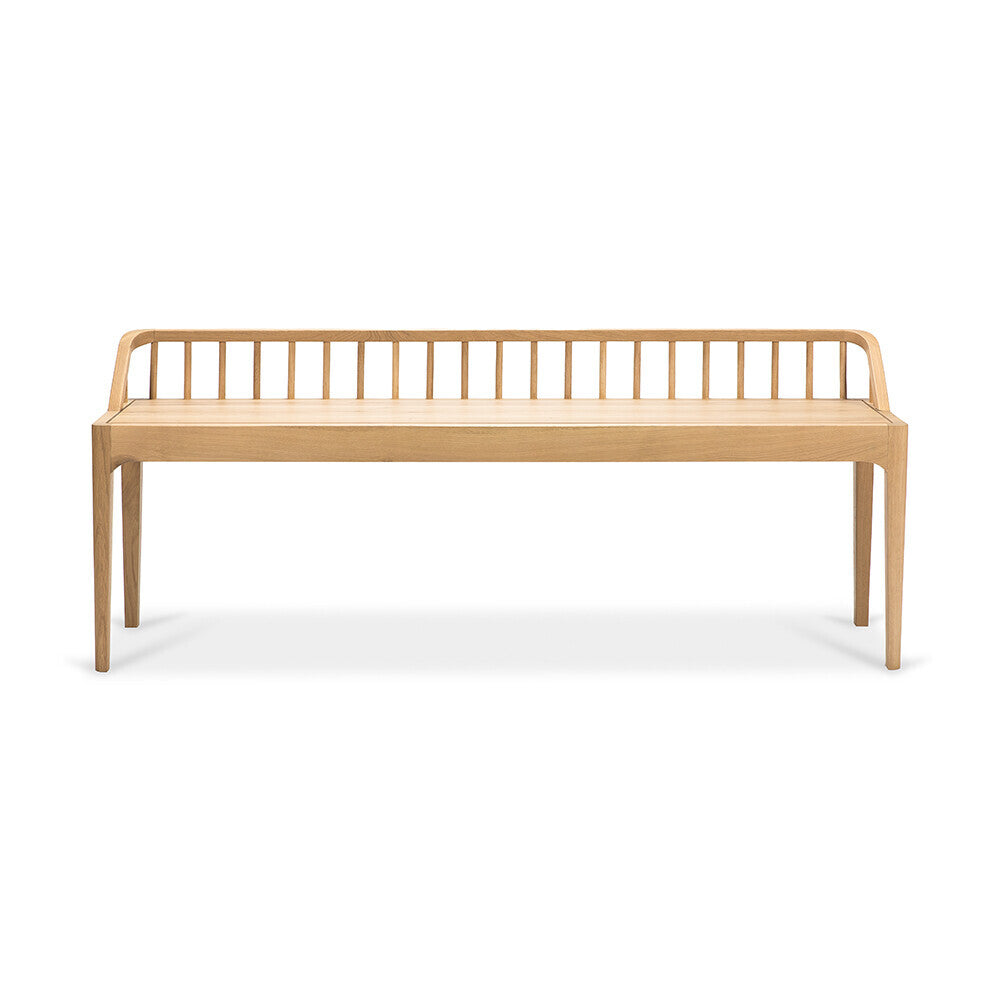 Oak Spindle bench by Ethnicraft