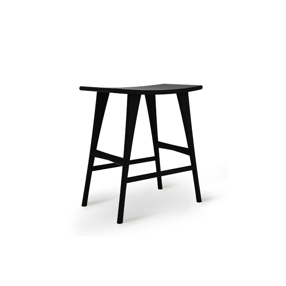 Oak Osso black counter stool by Ethnicraft