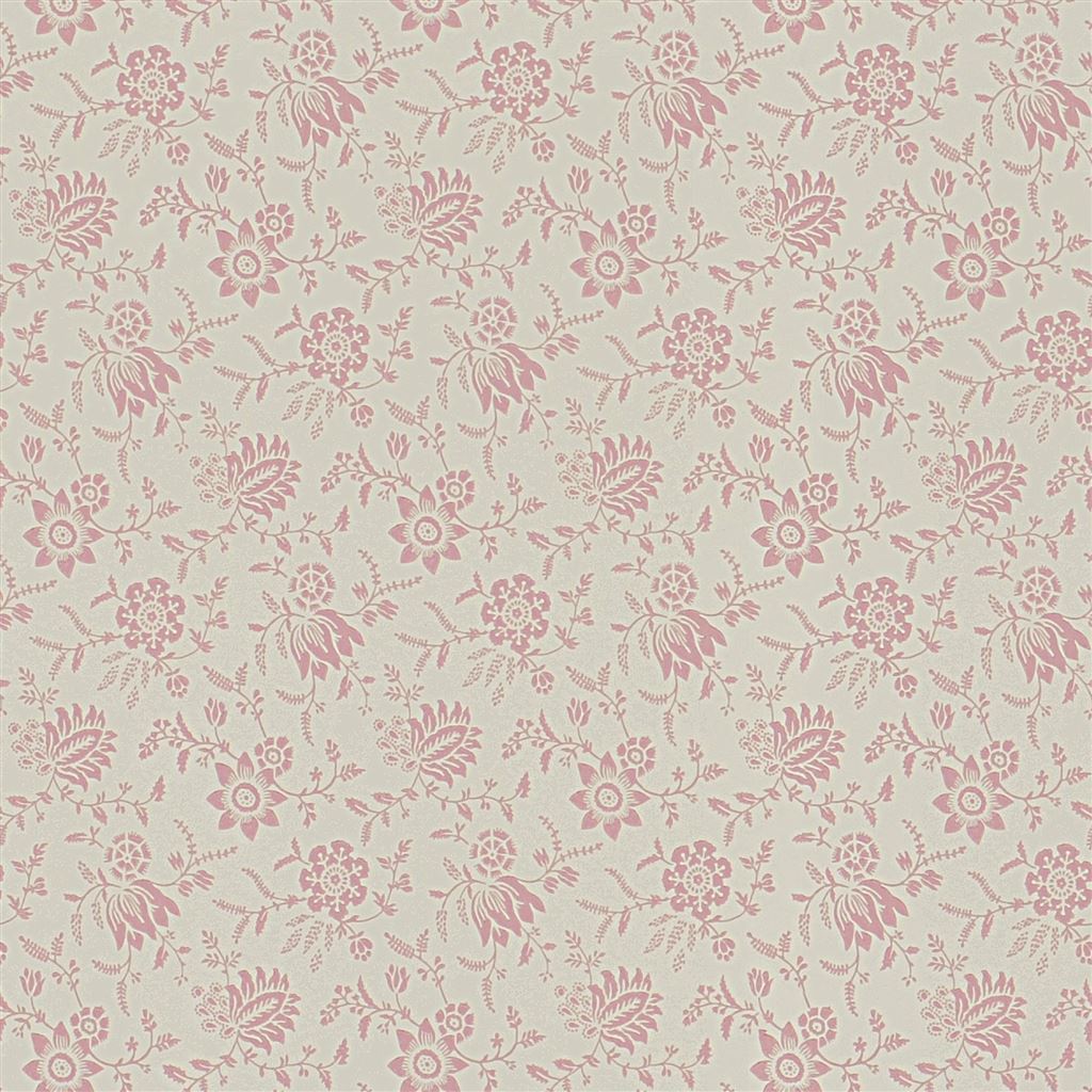 Scrimshaw Floral Shell Wallpaper