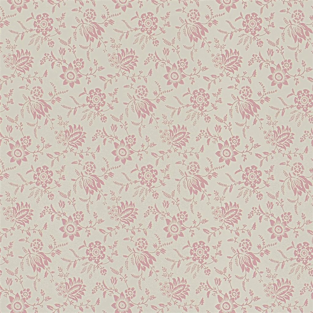 Scrimshaw Floral Shell Wallpaper