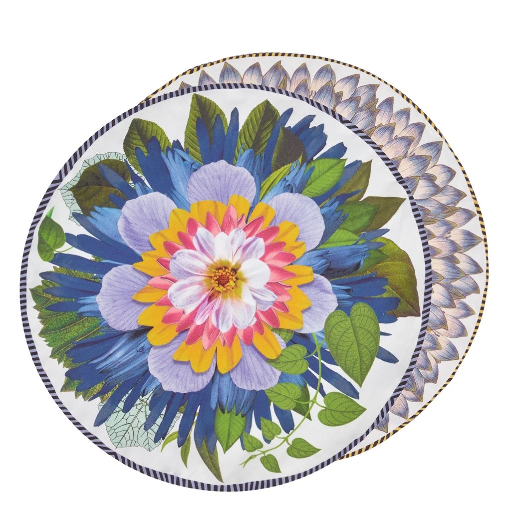 Floribunda Ruisseau Round Cushion