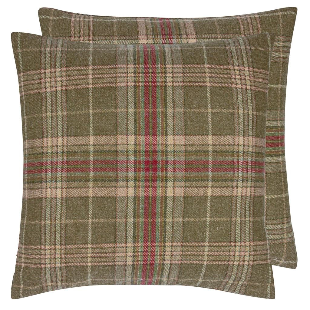 Hardwick Plaid Woodland Cushion