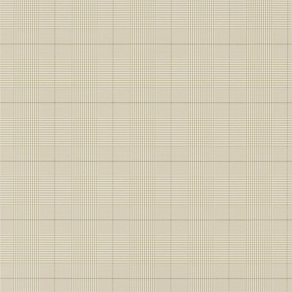 Egarton Plaid - Gunmetal Cream Wallpaper