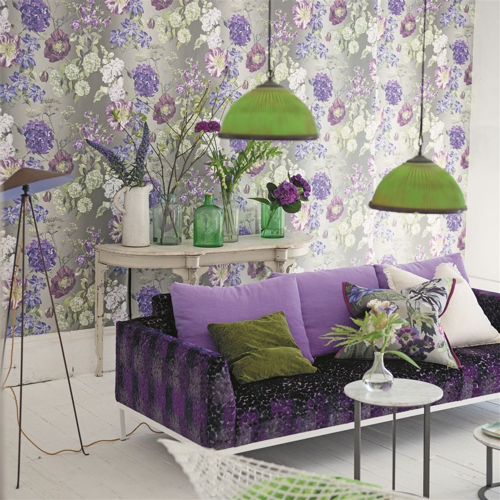 Designers Guild Alexandria - Amethyst wallpaper Wallpaper