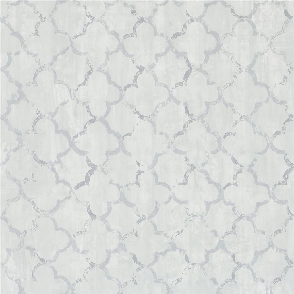 Chinese Trellis - Platinum Wallpaper