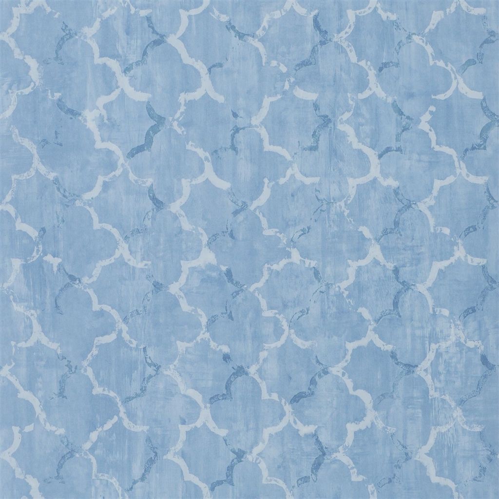 Chinese Trellis - Cobalt Wallpaper