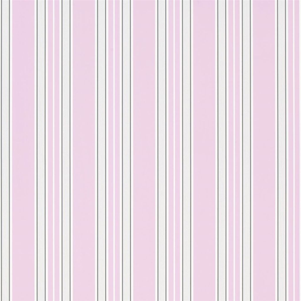 Pinstripe - Peony Wallpaper