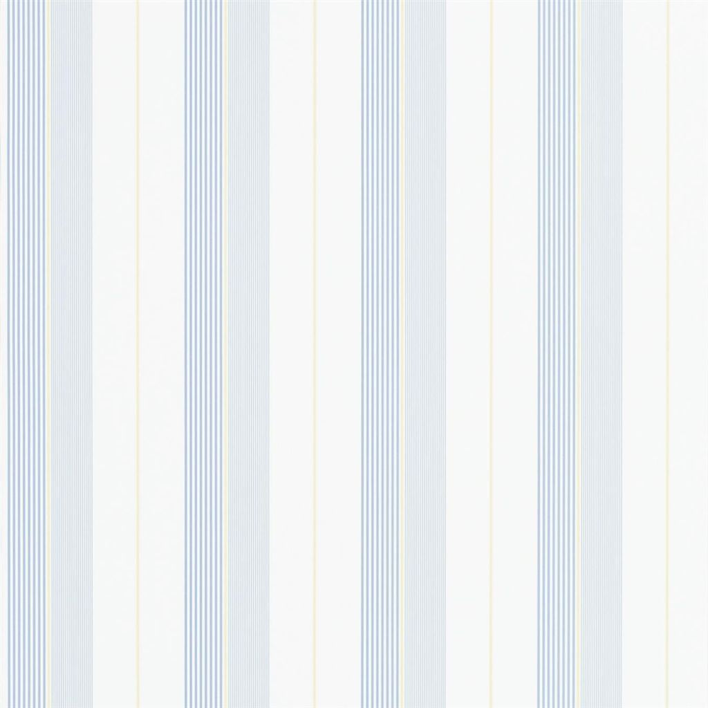 Aiden Stripe - Blue / Yellow Wallpaper