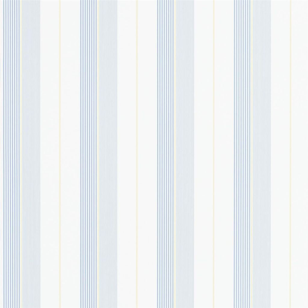 Aiden Stripe - Blue / Yellow Wallpaper