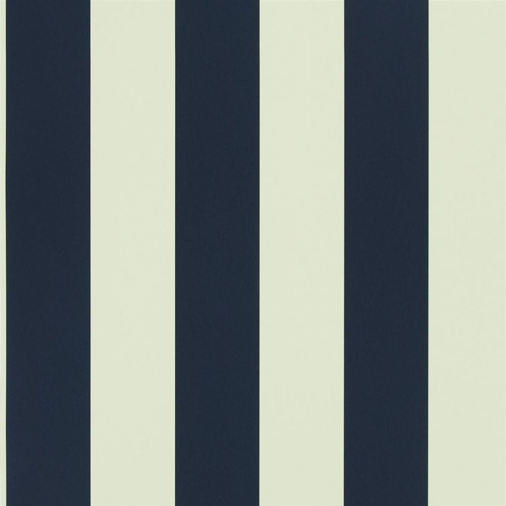 Spalding Stripe Navy Wallpaper