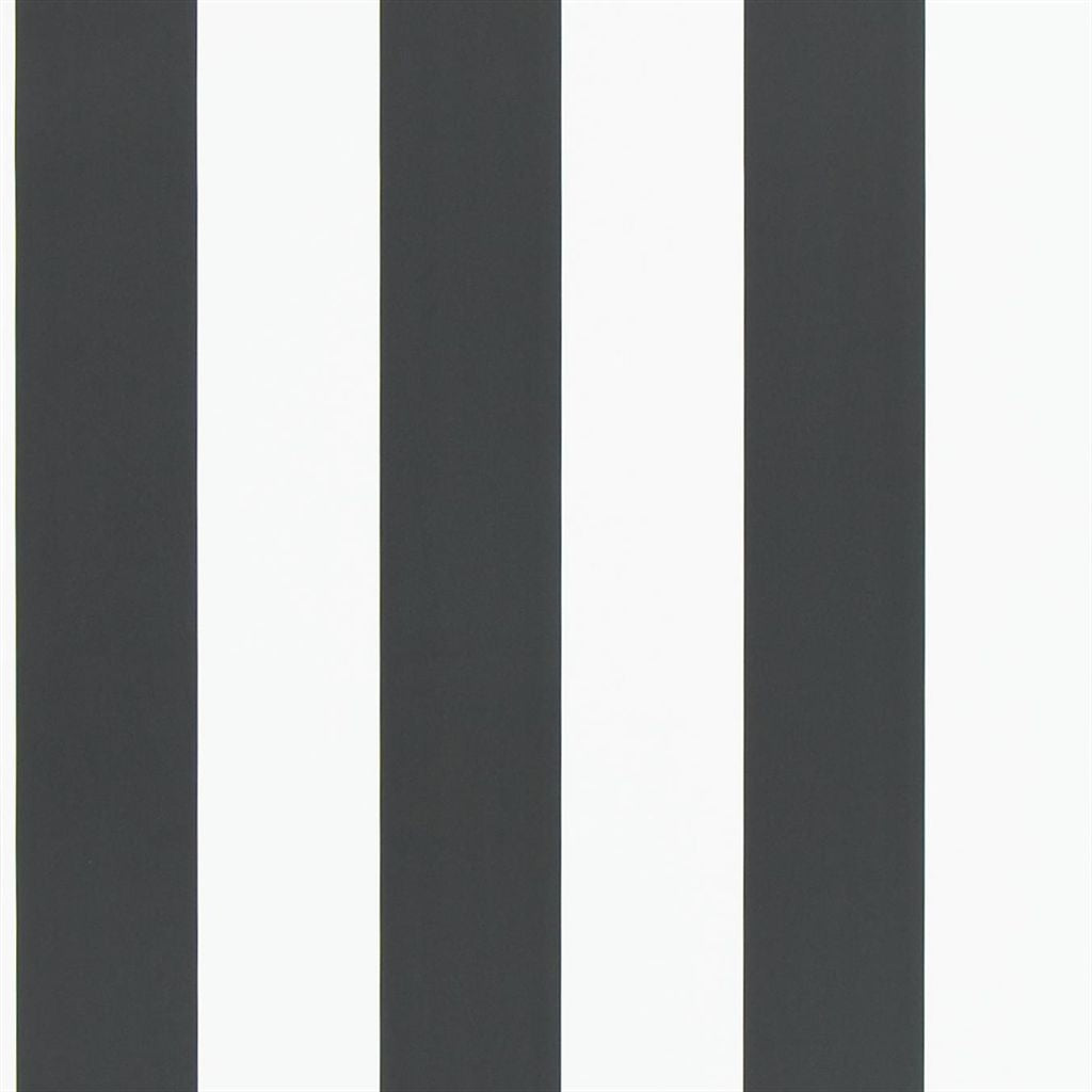 Spalding Stripe - Black / White Wallpaper