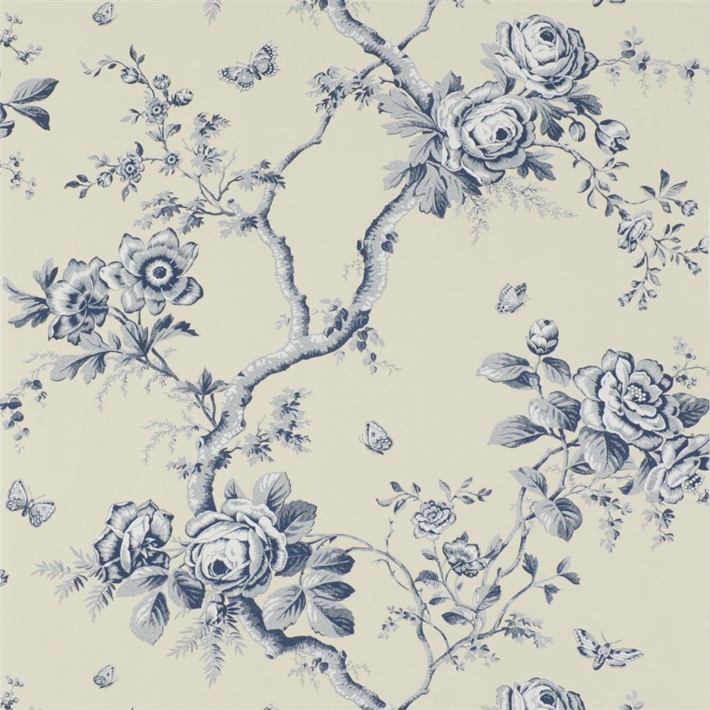 Ashfield Floral - Sapphire Wallpaper
