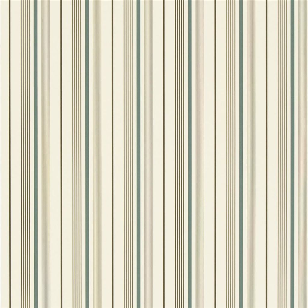 Gable Stripe - Peacock Wallpaper