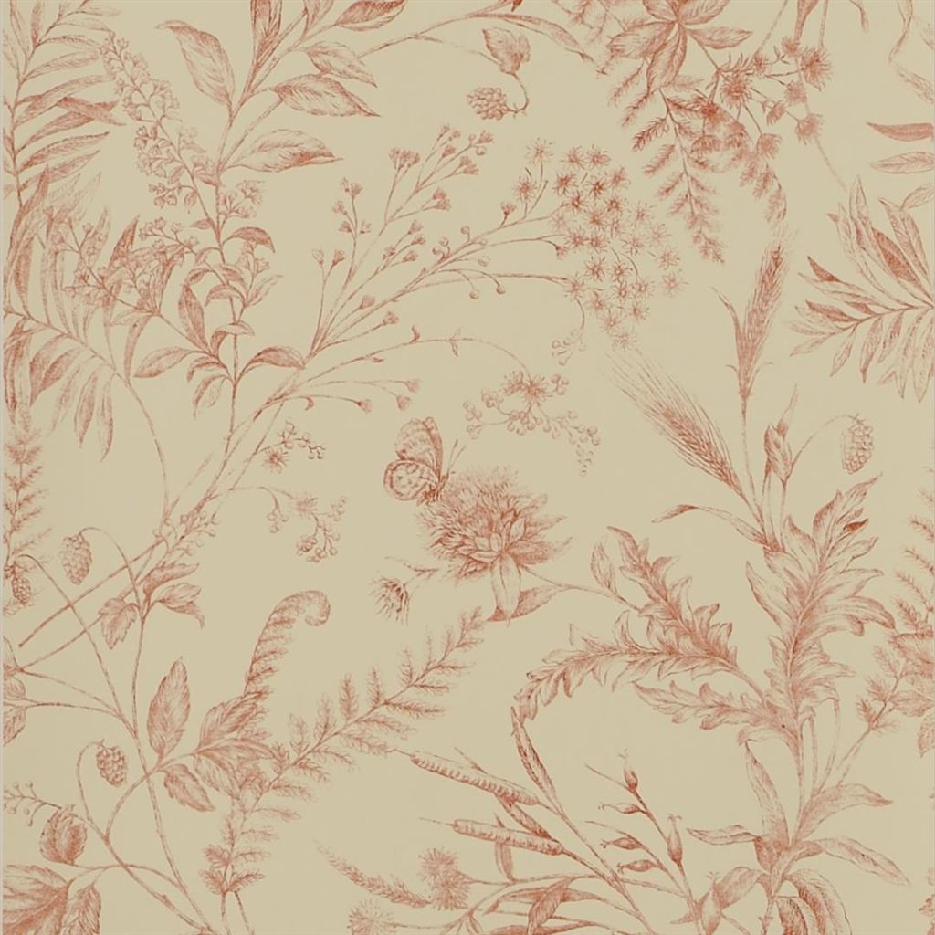 Fern Toile - Vintage Tea Wallpaper