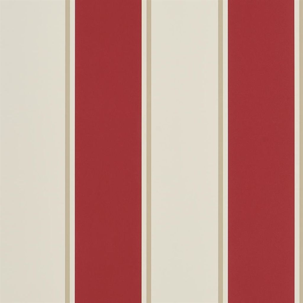 Mapleton Stripe - Vermilion Wallpaper