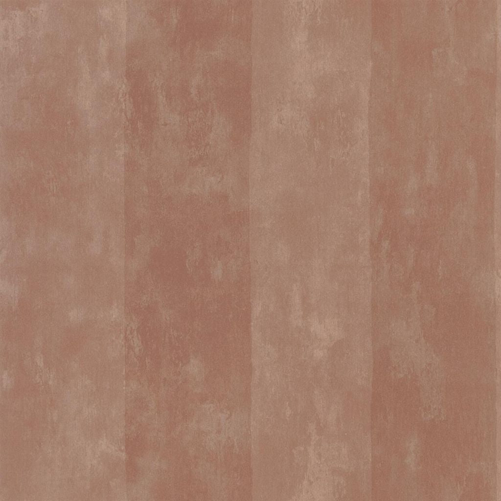 Parchment Stripe - Burnished Copper Wallpaper